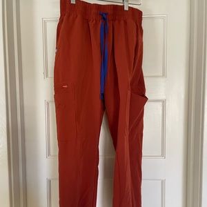 figs auburn jogger scrub pants petite high waisted size l